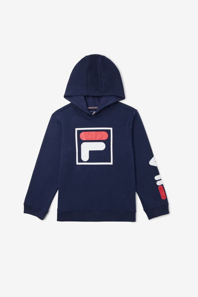 Fila Raglan Navy Hoodie Kids - NZ 54671-AVWN